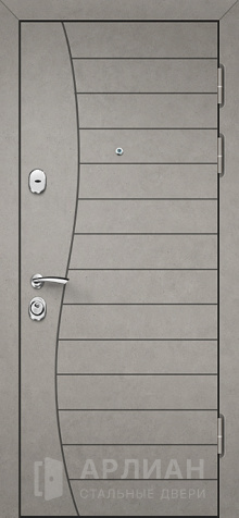 Фото «Серая дверь с отделкой МДФ под шлифованный металл №500»