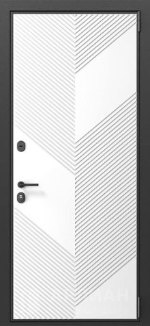 Фото «Трехконтурная белая входная металлическая дверь в квартиру №5»