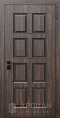 Фото «Коричневая входная дверь для новостройки с размером зеркала в человеческий рост №15»