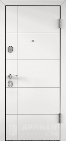 Фото «Квартирная белая дверь с магнитным уплотнителем и отделкой венге внутри №19»